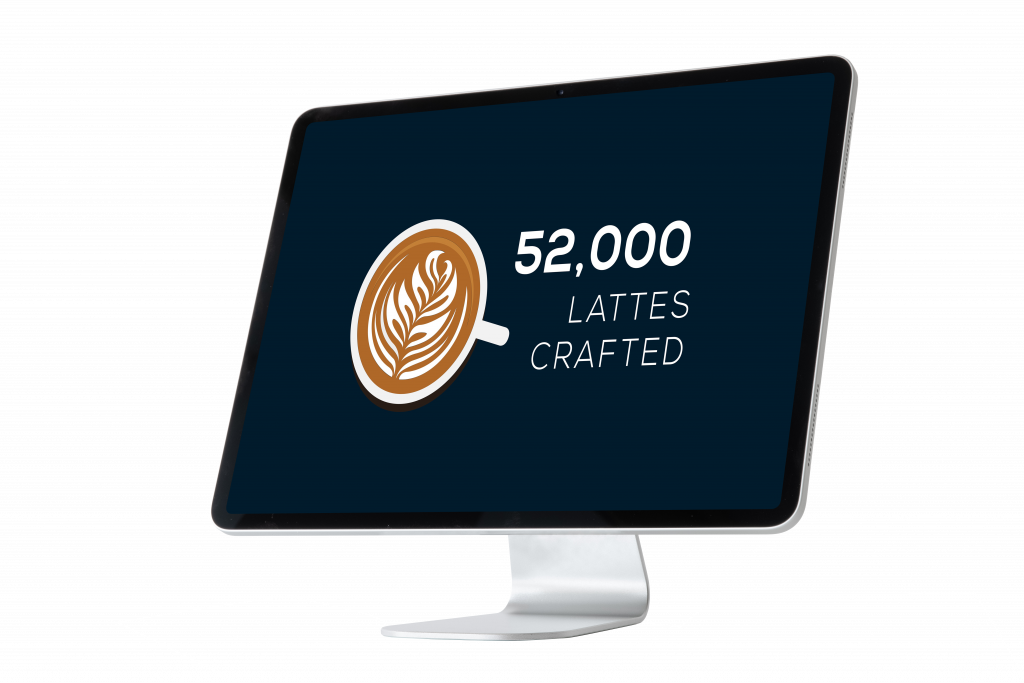 Mockup of a slideshow on a Mac